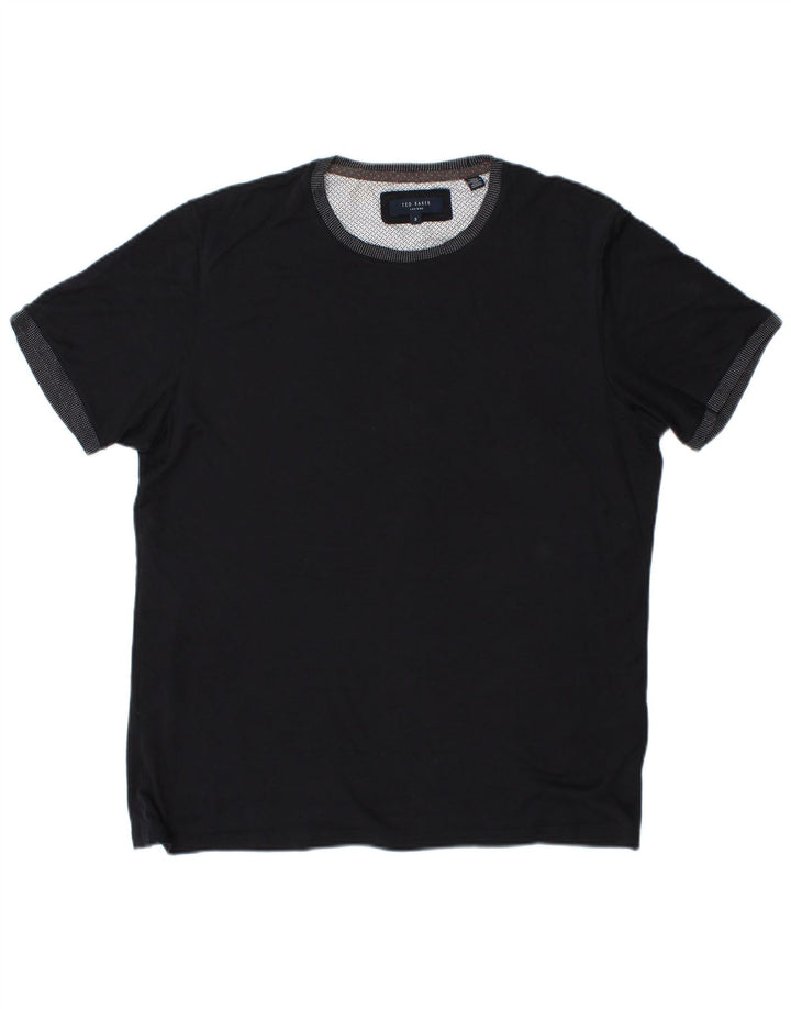 TED BAKER Mens T-Shirt Top Size 3 Medium Navy Blue Cotton