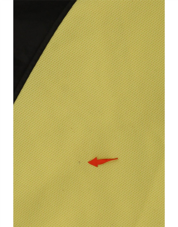 ASICS Mens Graphic Tracksuit Top Jacket 2XL Yellow Colourblock