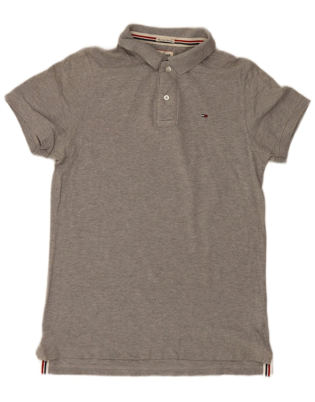 Tommy Hilfiger Mens Polo Shirt Medium Grey Cotton