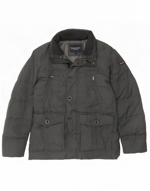 Hackett Mens Padded Jacket UK 40 Large Grey Polyester