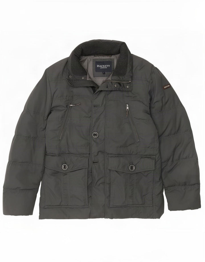 Hackett Mens Padded Jacket UK 40 Large Grey Polyester