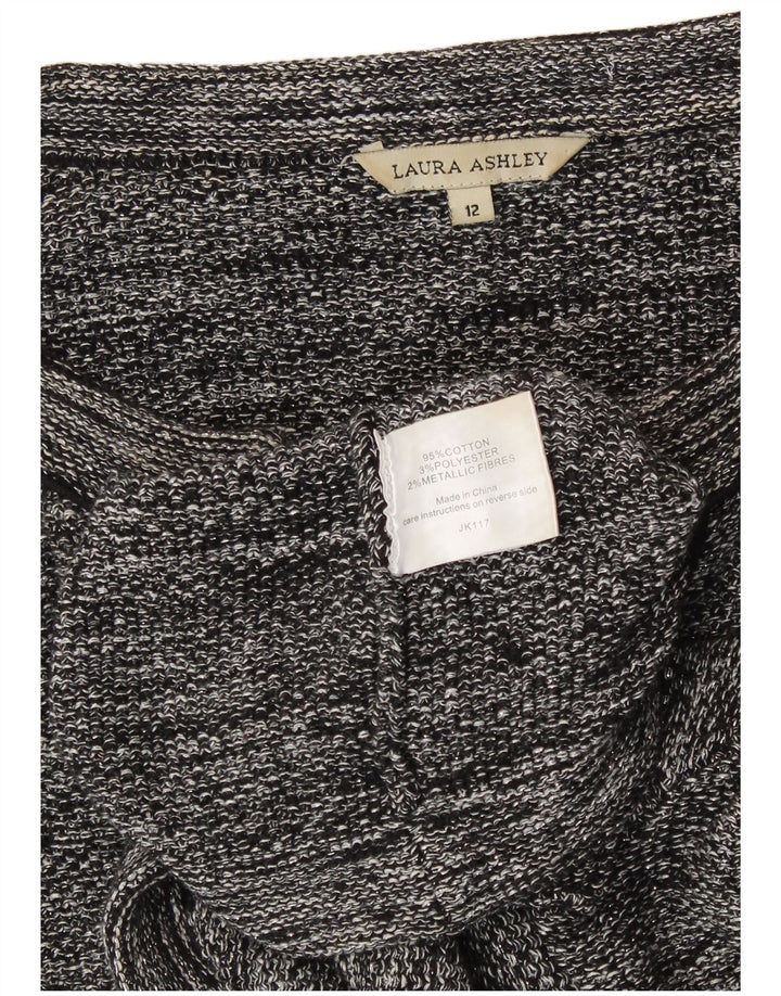 Laura Ashley Womens Open Bolero Jumper UK 12 Medium  Grey Cotton