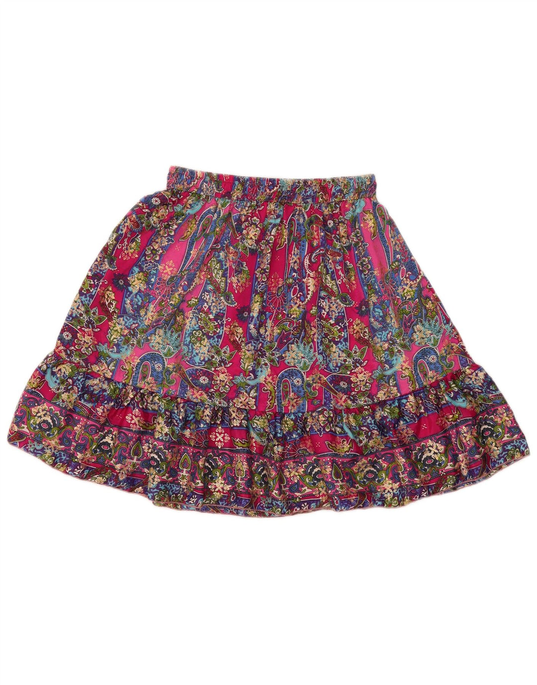 VINTAGE Womens Flared Skirt W22 2XS  Multicoloured Paisley