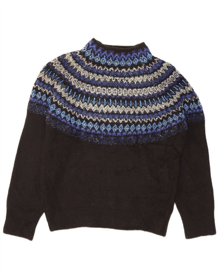 Marks & Spencer Womens Turtle Neck Jumper Sweater UK 10 Small Black