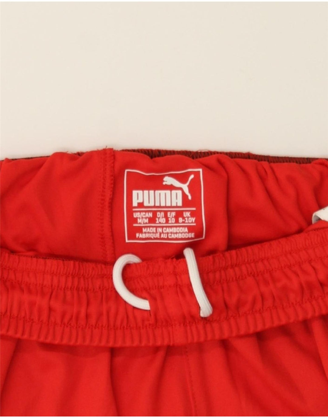 PUMA Boys Sport Shorts 9-10 Years  Red Polyester Vintage Puma and Second-Hand Puma from Messina Hembry 