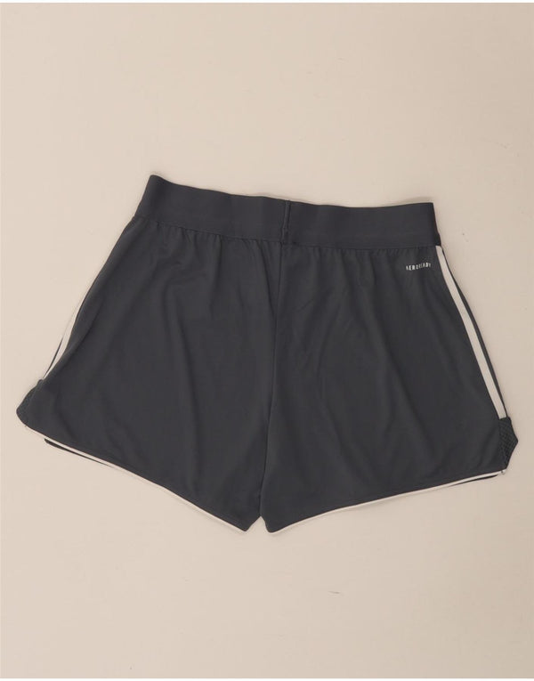 Adidas Womens Aeroready Regular Fit Sport Shorts UK 16 /18 Large Grey