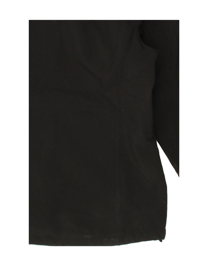 EDDIE BAUER Womens Graphic Windbreaker Jacket UK 12 Medium Black Polyester Vintage Eddie Bauer and Second-Hand Eddie Bauer from Messina Hembry 