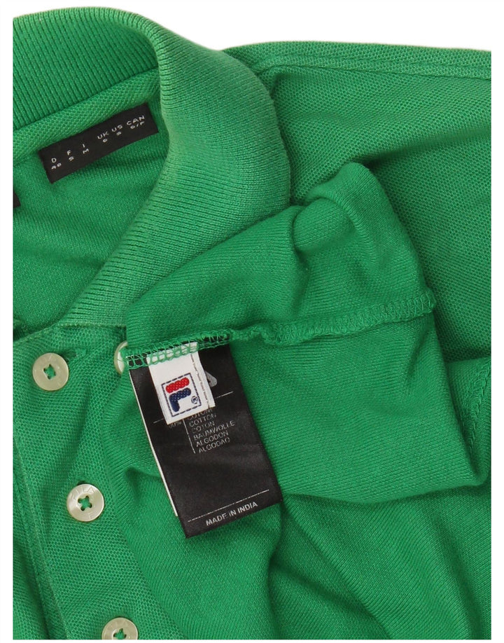 Fila Mens Polo Shirt Small Green Cotton