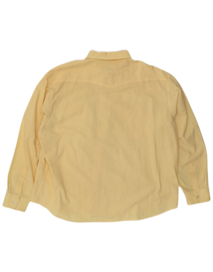 ARIZONA JEANS Mens Shirt Size 45/46 XL Yellow Cotton