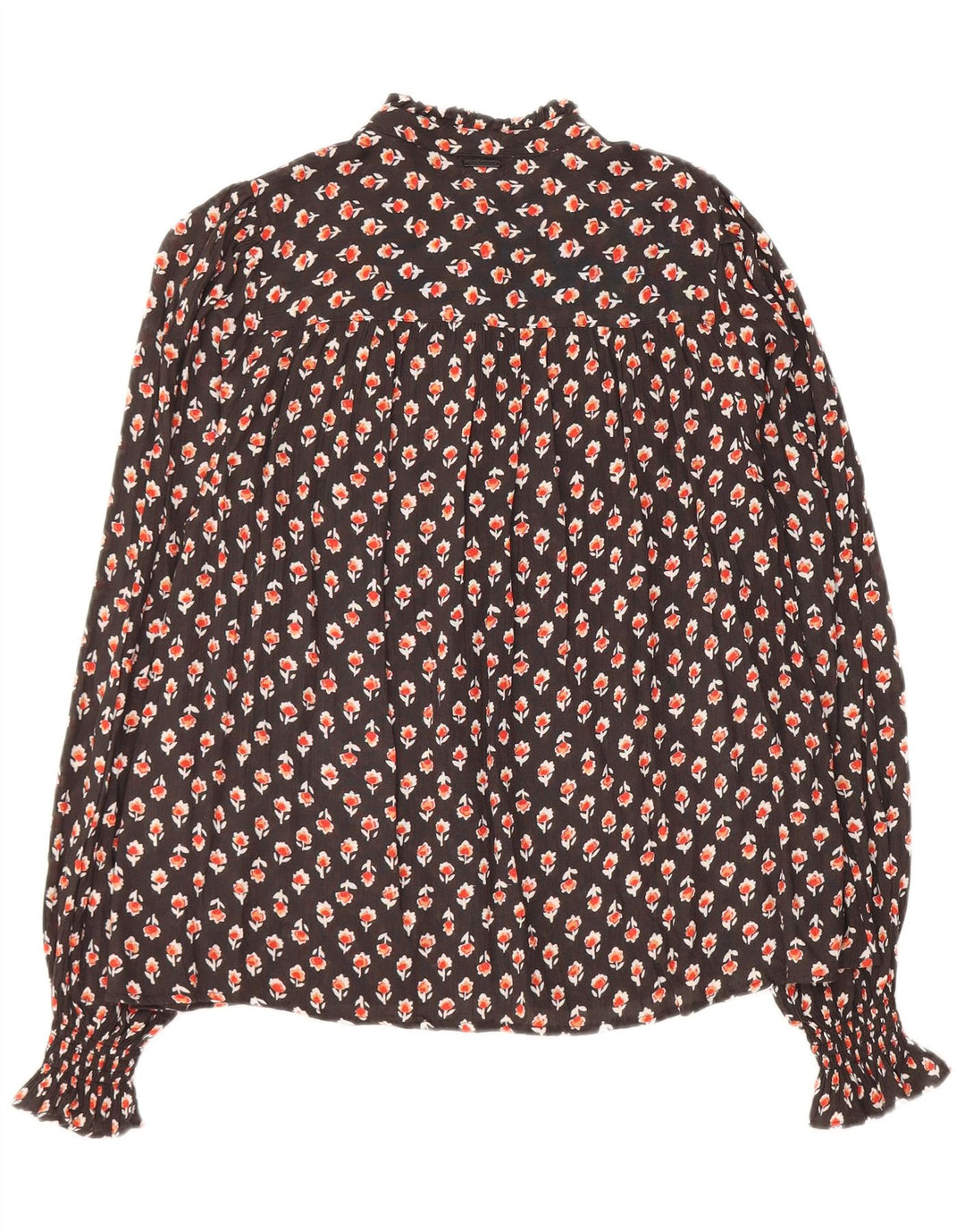 Billabong Womens Oversized Shirt Blouse UK 10 Small Brown Floral