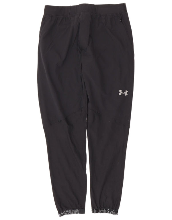 UNDER ARMOUR Mens Graphic Tracksuit Trousers Joggers Large Black Polyester
