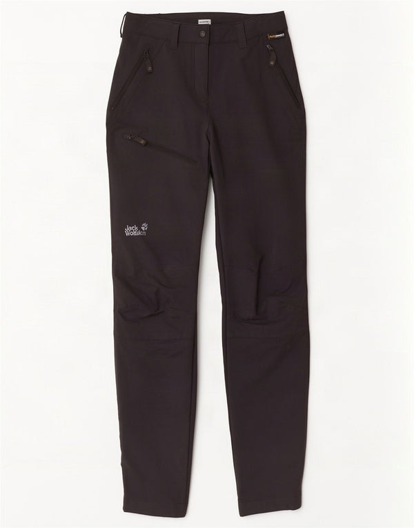 Jack Wolfskin Womens Cargo Windbreaker Trousers UK 8 Small W26 L30 Black