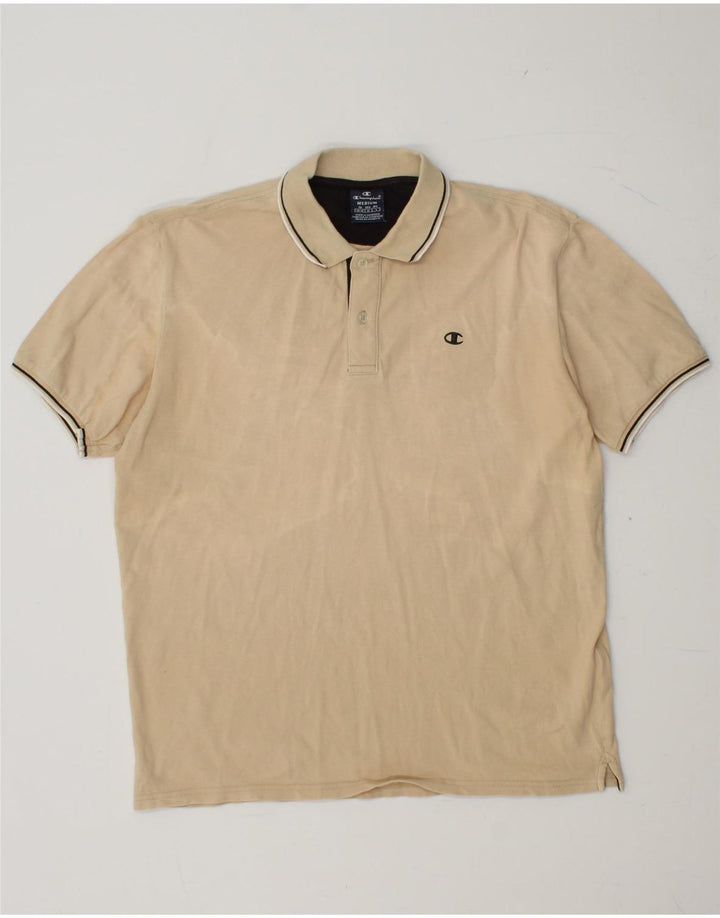 CHAMPION Mens Polo Shirt Medium Beige