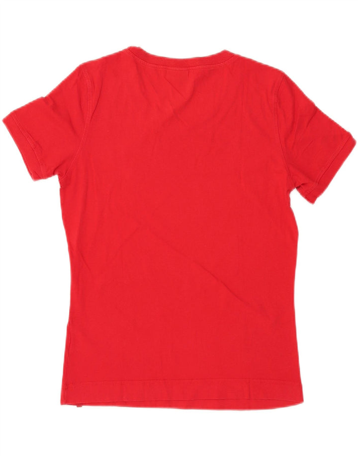 LEVI'S Womens T-Shirt Top UK 12 Medium Red Cotton