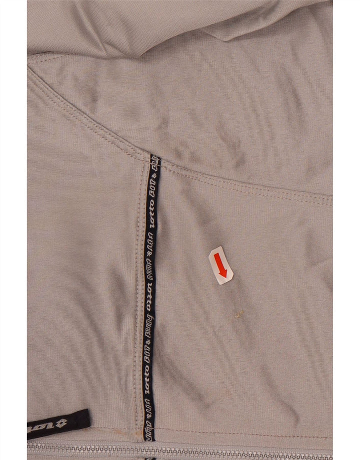 Lotto Womens Tracksuit Top Jacket UK 12 Medium Grey Polyester