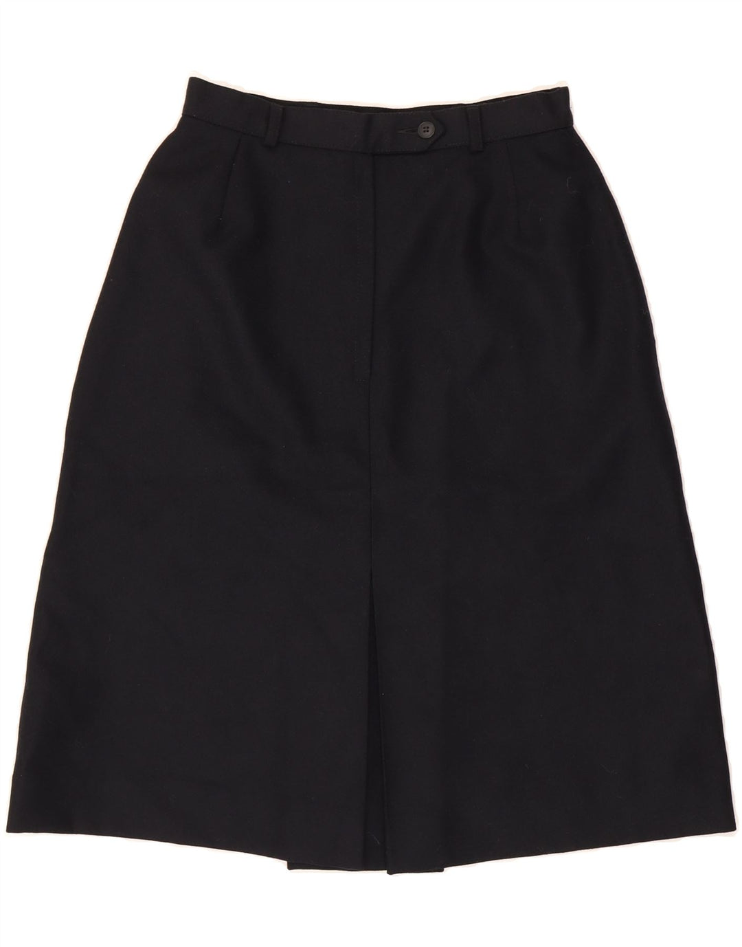 VINTAGE Womens A-Line Skirt W26 Small Black Wool Vintage Vintage and Second-Hand Vintage from Messina Hembry 