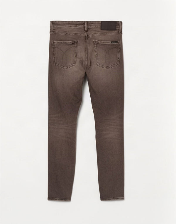 Calvin Klein Mens Skinny Jeans W33 L32 Grey Cotton