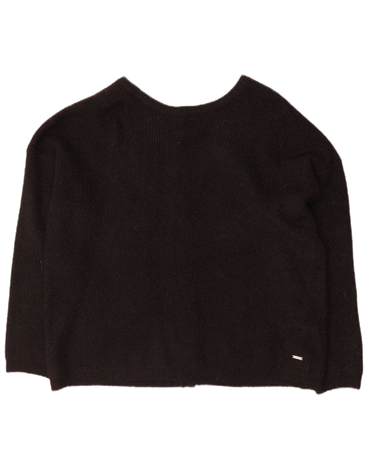 JOULES Womens Oversized Cardigan Sweater UK 18 XL Black Flecked Acrylic