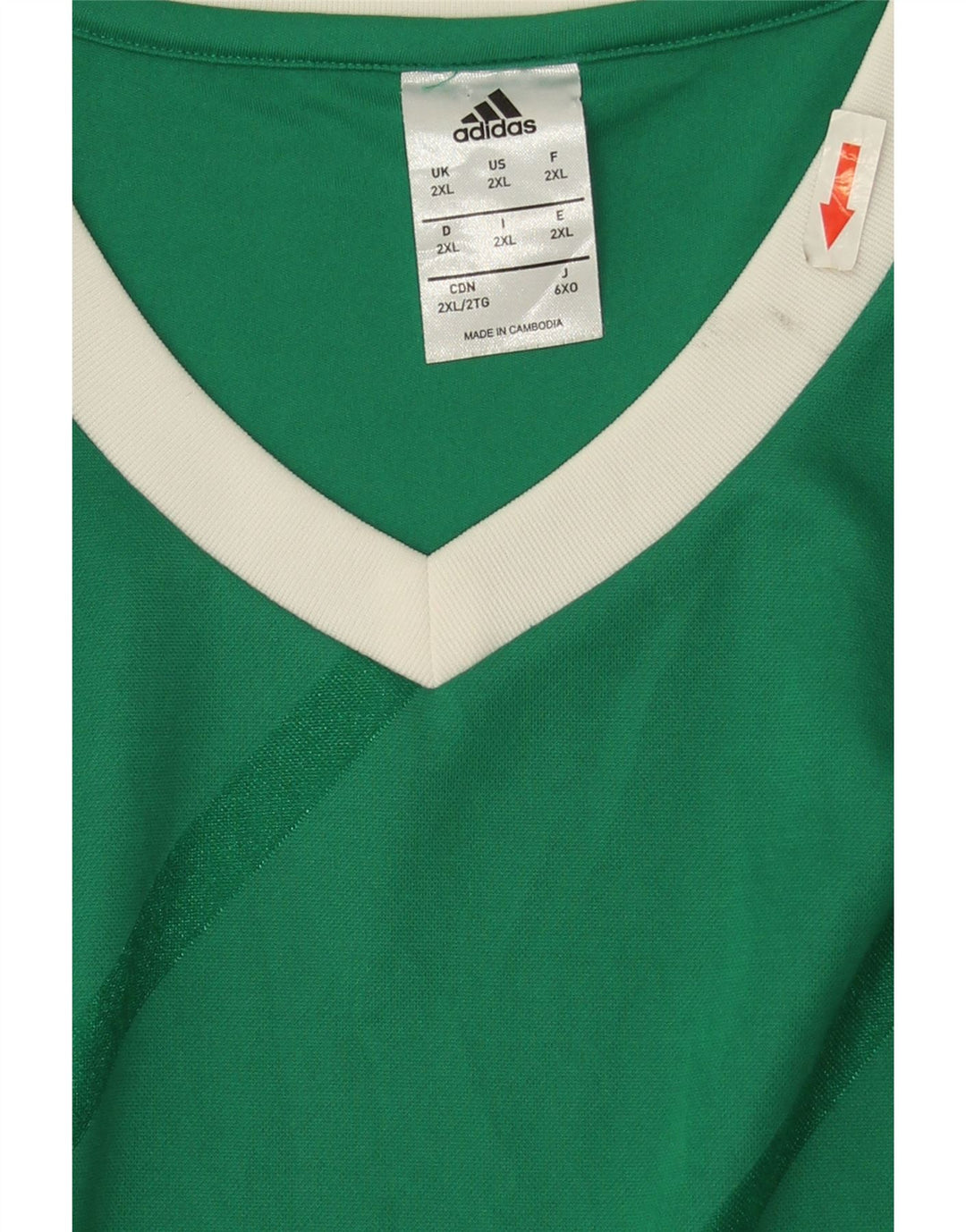 Adidas Mens Climalite Top Long Sleeve 2XL Green Striped Polyester