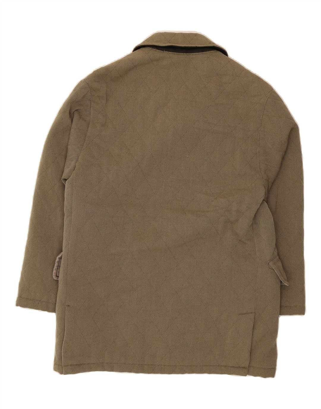 DOLOMITEN Mens Quilted Overcoat UK 38 Medium Grey Viscose Vintage Dolomiten and Second-Hand Dolomiten from Messina Hembry 