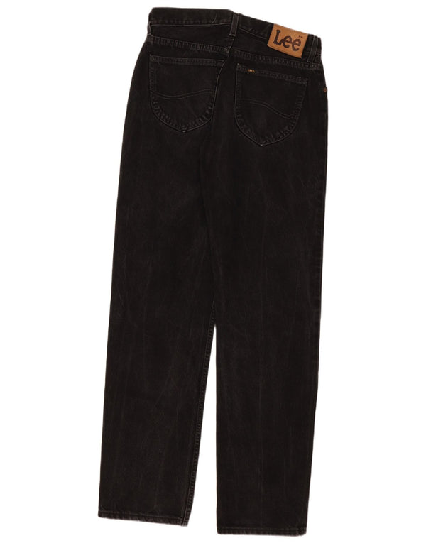 Lee Womens Portland Straight Jeans W32 L34 Black Cotton