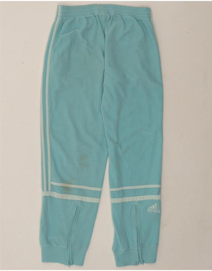 Adidas Womens Tracksuit Trousers Joggers UK 14 Medium Turquoise Polyester