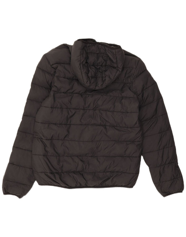 Dickies Womens Hooded Padded Jacket UK 14 Medium Black Polyamide