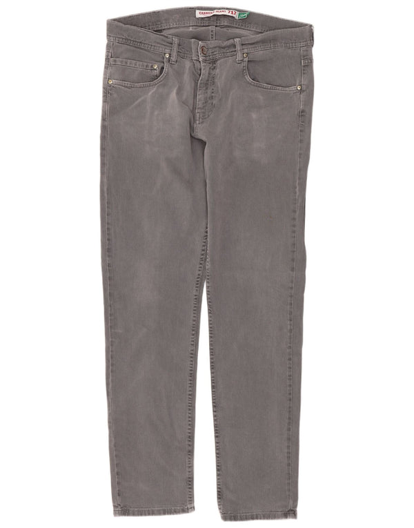 Carrera Mens 717 Slim Fit Casual Trousers IT 52 XL W36 L32 Grey Cotton