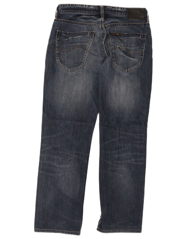 Lee Mens Low Waist Straight Jeans W30 L28 Blue Cotton