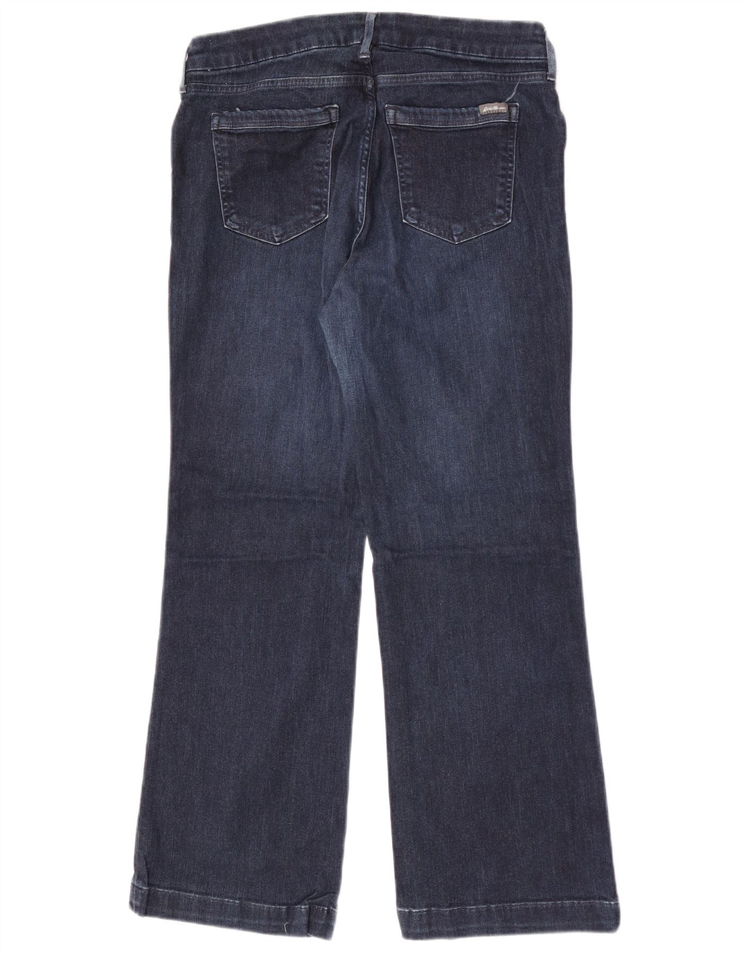 Eddie Bauer Womens Curvy Bootcut Jeans W32 L28 Navy Blue Cotton