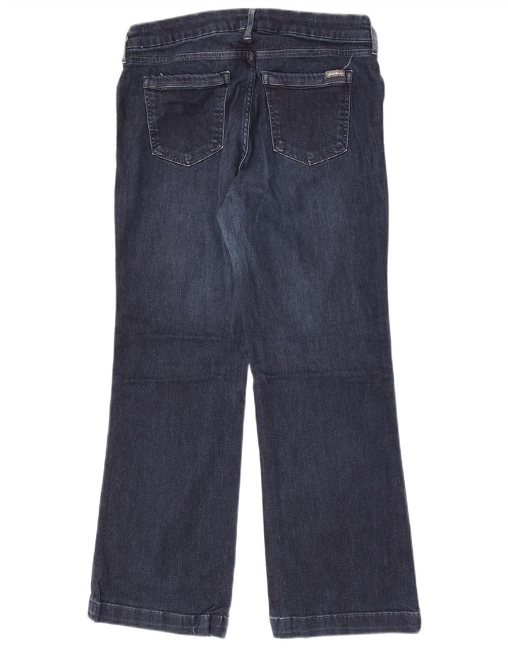 Eddie Bauer Womens Curvy Bootcut Jeans W32 L28 Navy Blue Cotton