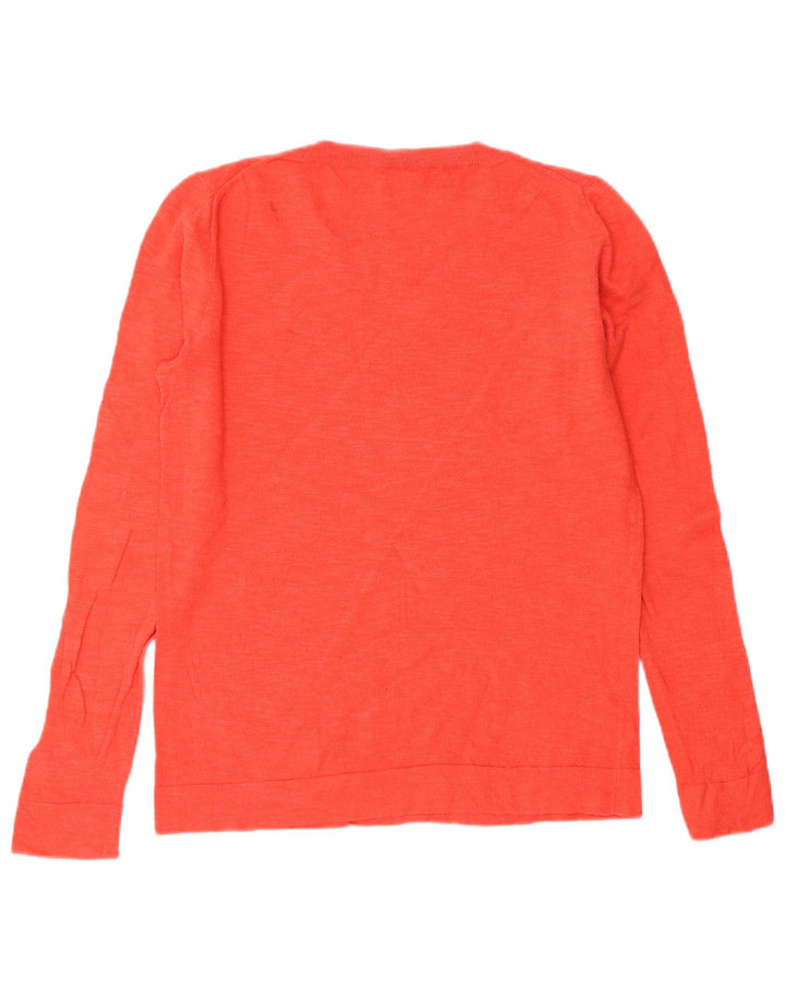 J. CREW Womens Crew Neck Jumper Sweater UK 10 Small Red Cotton
