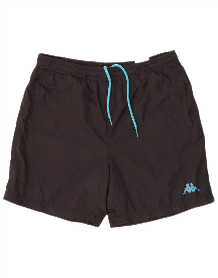 Kappa Mens Sport Shorts Large Black Polyester