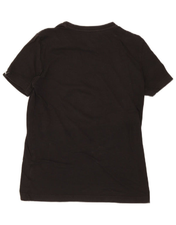 Puma Boys Graphic T-Shirt Top 13-14 Years XL Black Cotton