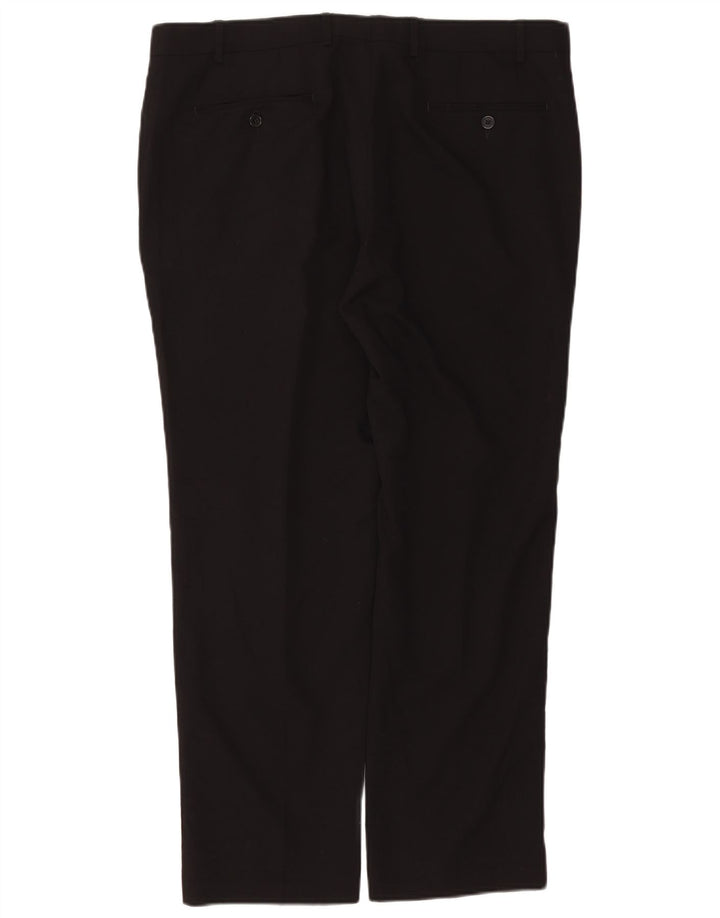 RALPH LAUREN Mens Straight Suit Trousers W38 L30 Black Polyester