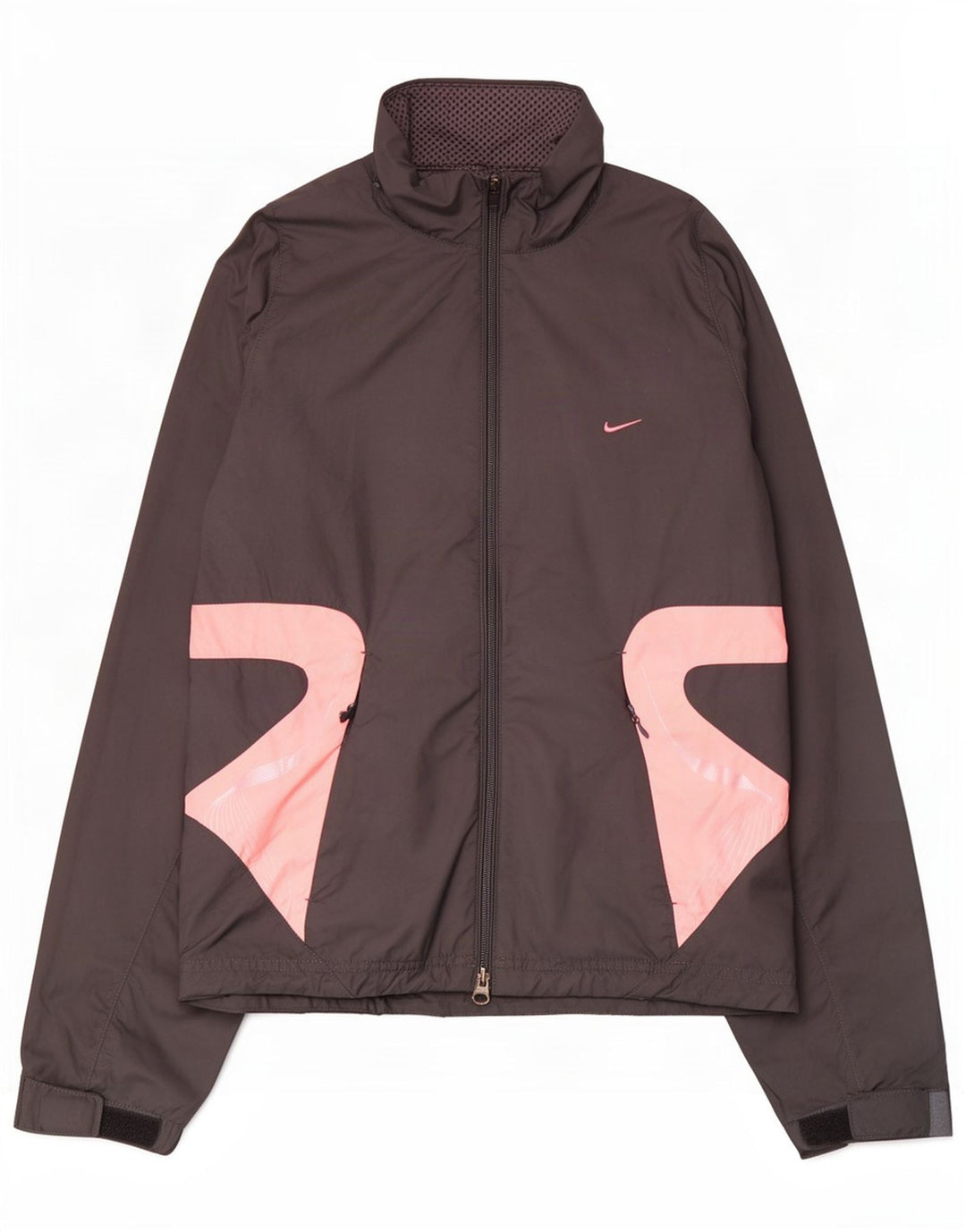 Nike Womens Climalite Rain Jacket UK 8/10 Small Grey Colourblock Polyester