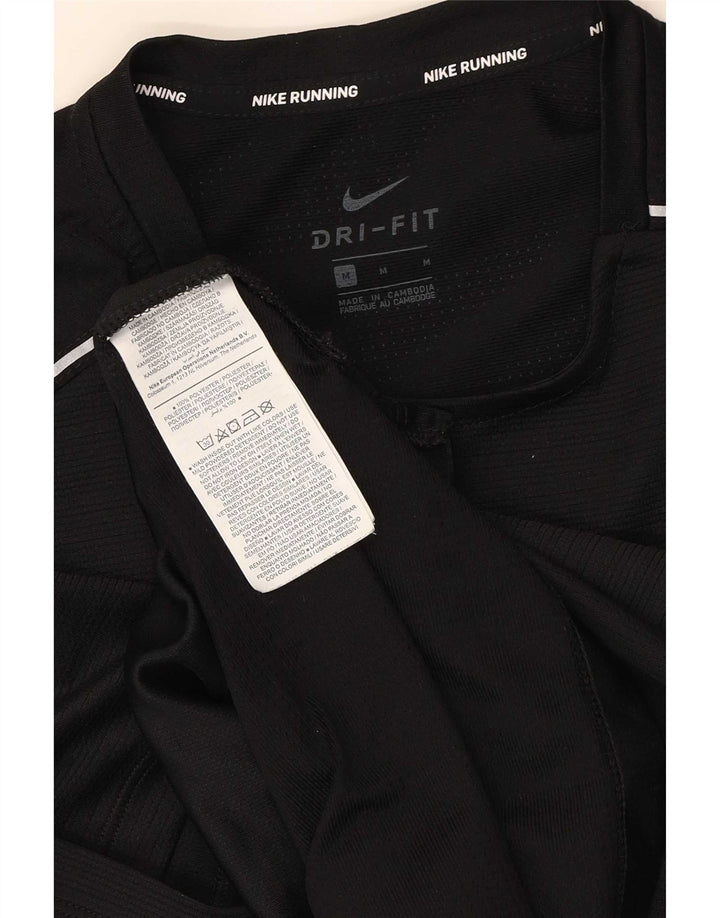 Nike Mens Dri Fit Graphic T-Shirt Top Medium Black Polyester