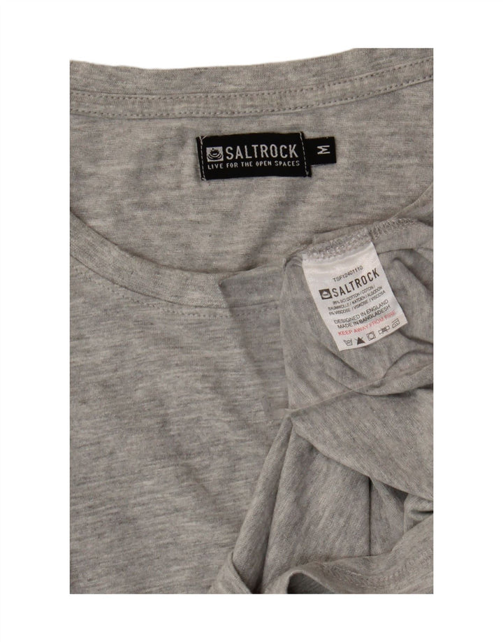 Saltrock Mens T-Shirt Top Medium Grey Cotton