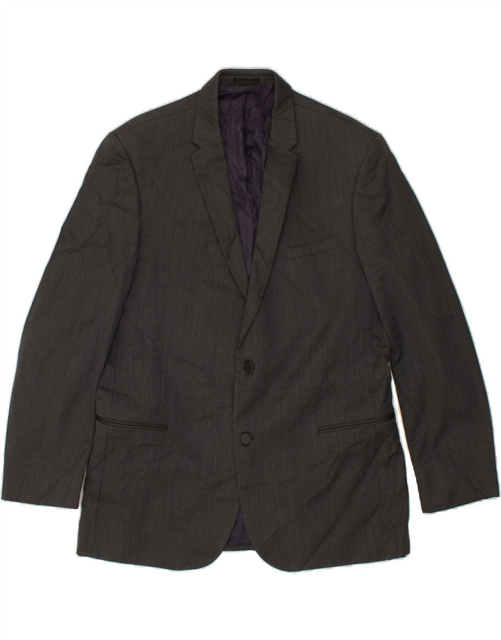 MICHAEL KORS Mens 2 Button Blazer Jacket UK 44 XL Grey Wool Vintage Michael Kors and Second-Hand Michael Kors from Messina Hembry 