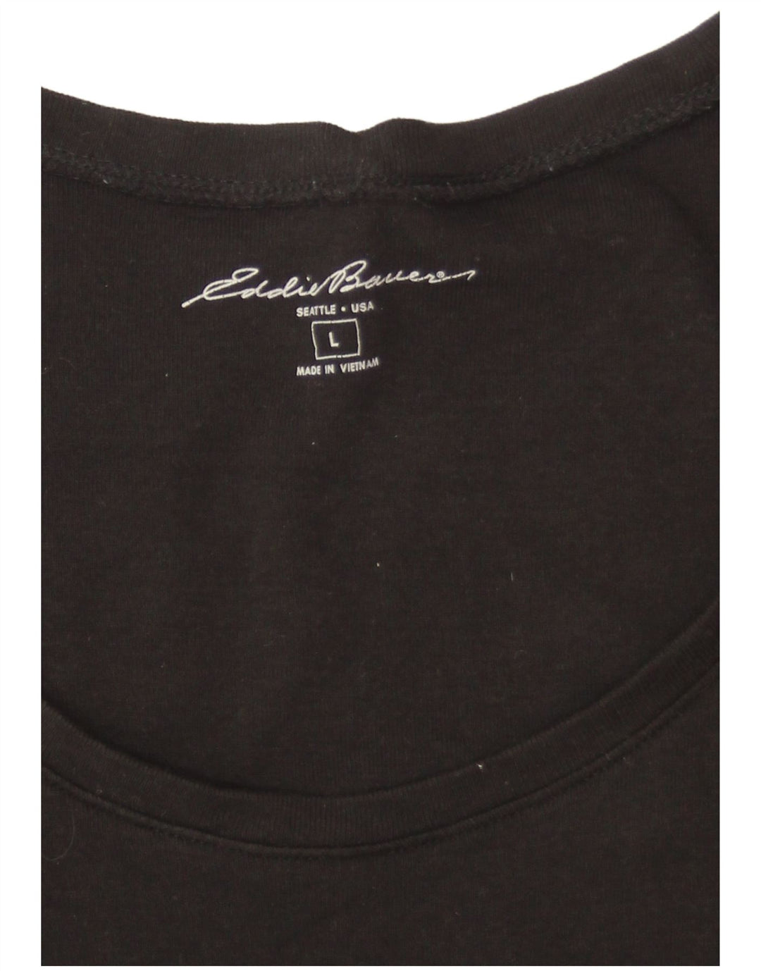 EDDIE BAUER Womens T-Shirt Top UK 16 Large Black