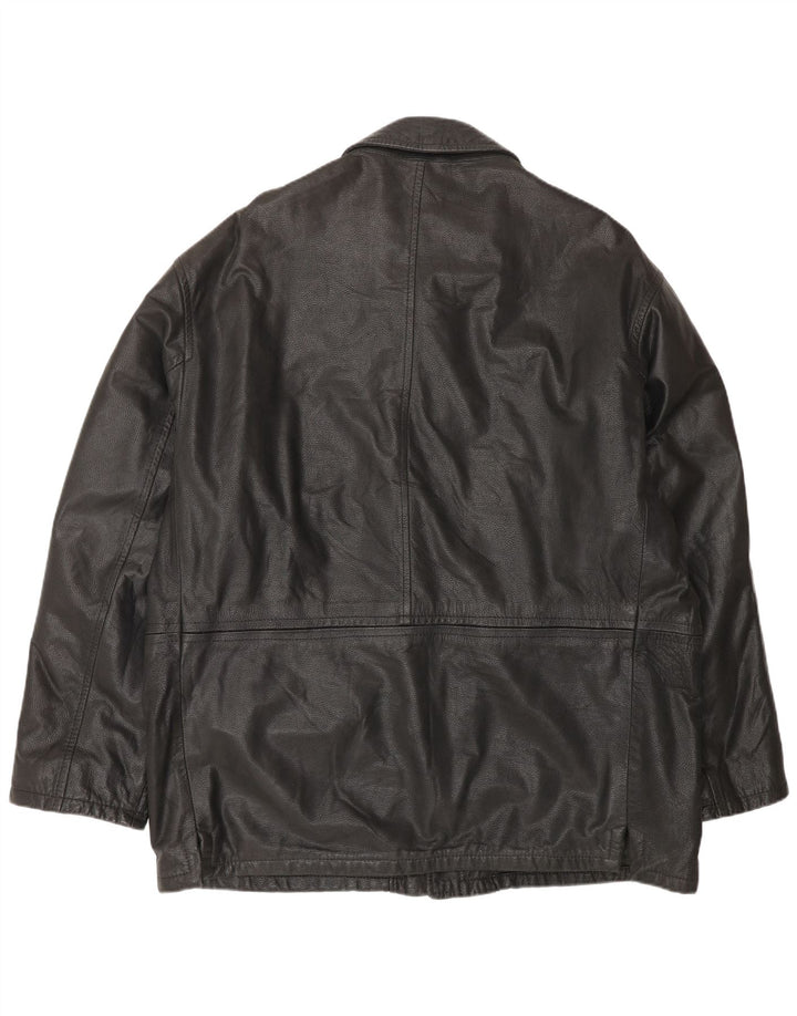 Conbipel Mens Leather Jacket IT 56 2XL Black Leather