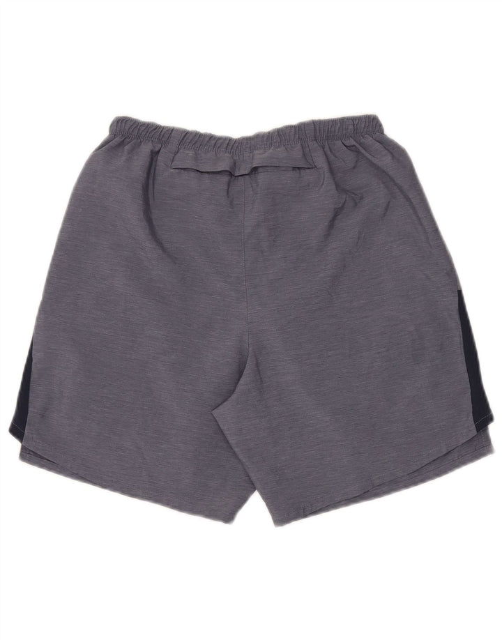 NIKE Womens Dri Fit Sport Shorts UK 10 Small  Blue Colourblock Polyester