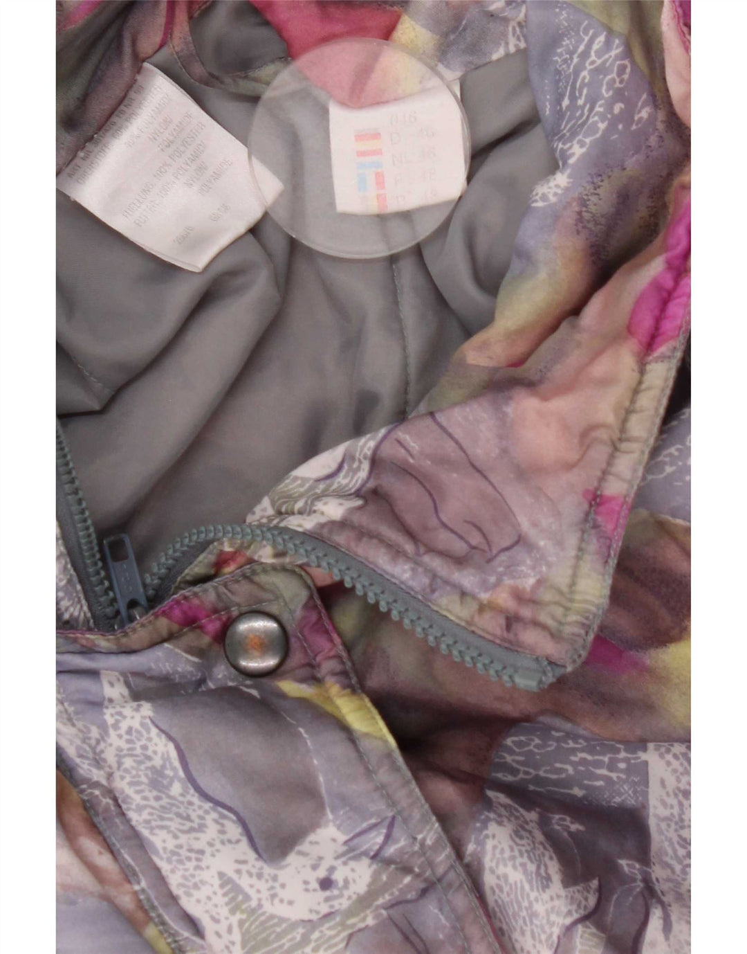 Vintage Womens Abstract Pattern Windbreaker Jacket IT 46 Large Multicoloure