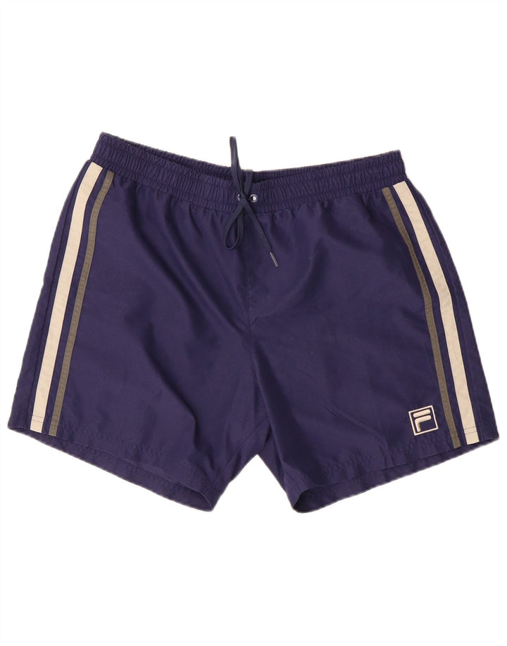 Fila Mens Swimming Shorts Medium Navy Blue Polyester