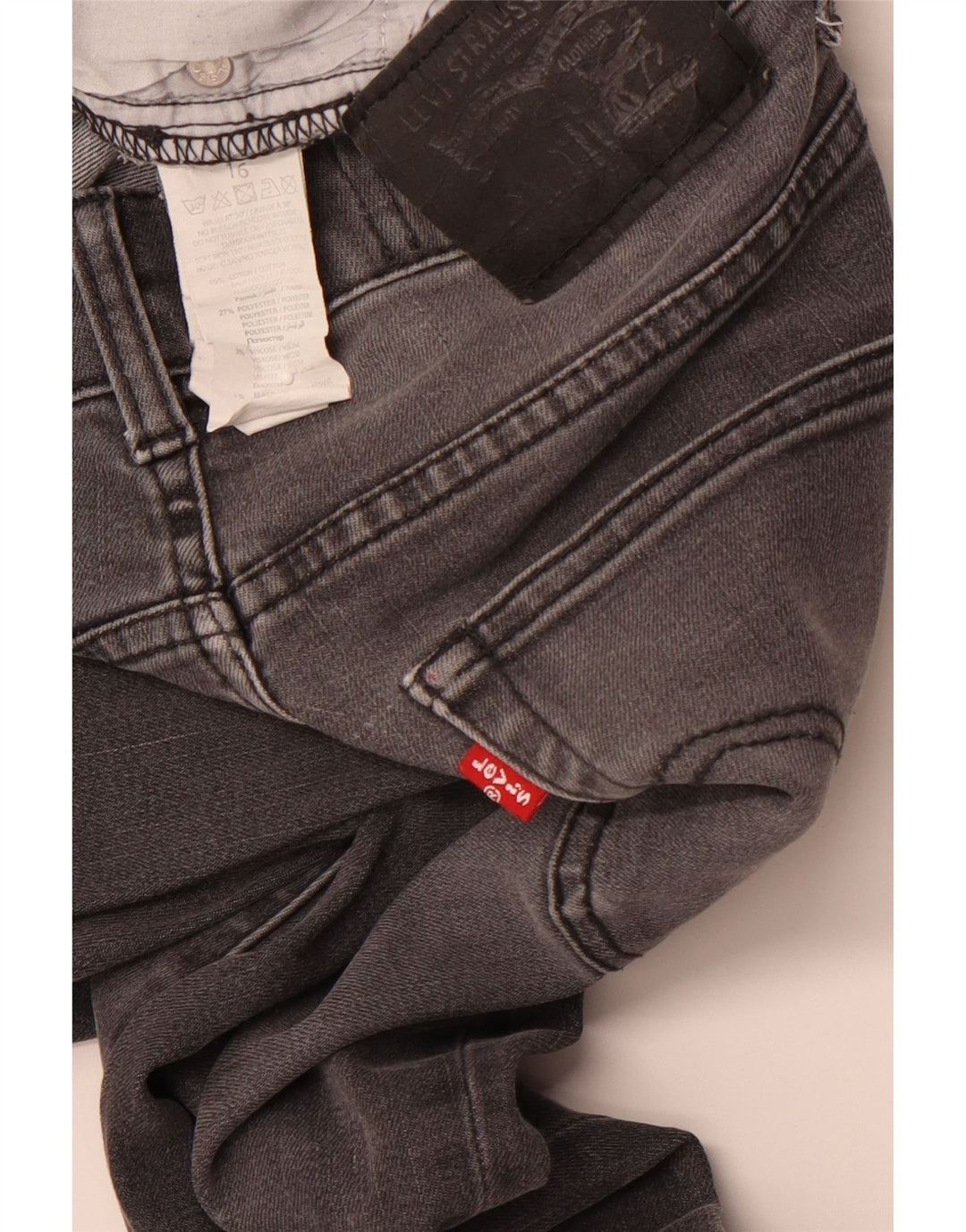 LEVI'S Girls 510 Skinny Jeans 15-16 Years W28 L31 Grey Cotton