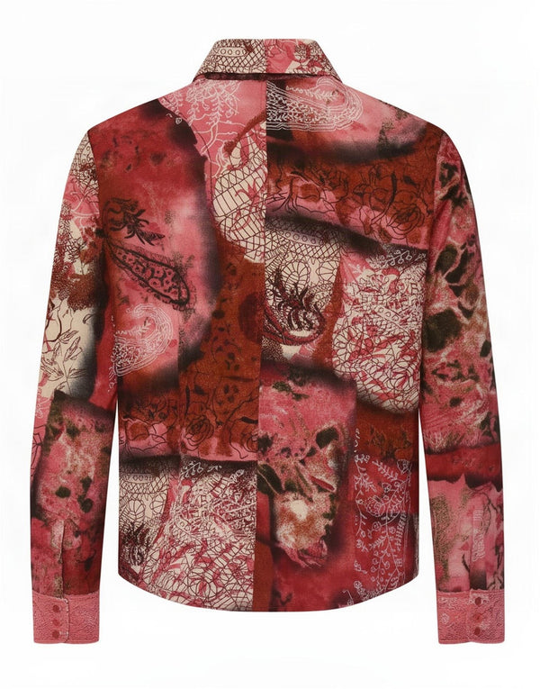 Mariella Rosati Womens Shirt Blouse IT 46 Large Multicoloured Patchwork