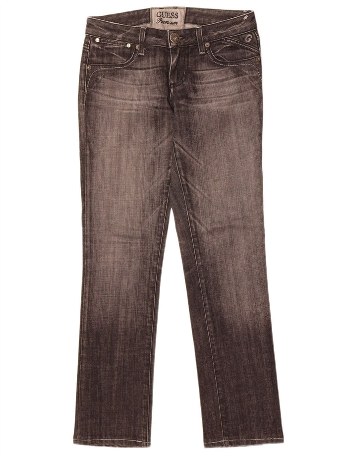 Guess Womens Straight Jeans W27 L30 Black Cotton