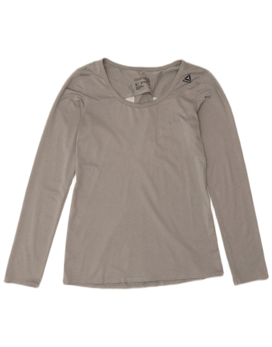 Reebok Mens Top Long Sleeve UK 8 Small Grey Polyester Sports