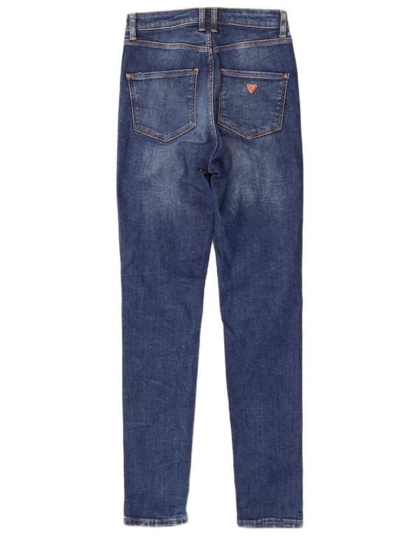 Guess Womens Skinny Jeans W25 L29 Blue Cotton