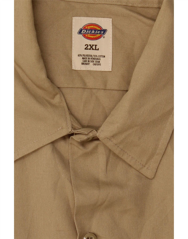 Dickies Mens Shirt 2XL Brown Polyester